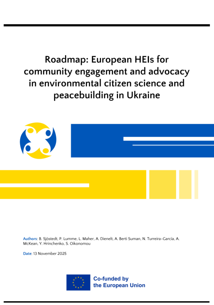 Roadmap: European HEIs for community engagement and advocacy in environmental citizen science and peacebuilding in Ukraine